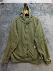 Carhartt Hoodie Mens XL Green Full Zip Hooded Pockets Lined Tagless Heavyweight