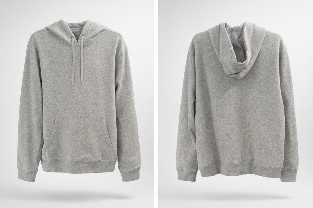 Goodfellow & Co 2XL Gray Pullover Hoodie Blank Cotton Blend Sweatshirt