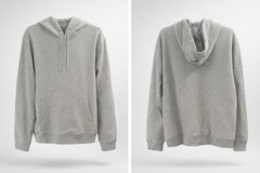 Goodfellow & Co 2XL Gray Pullover Hoodie Blank Cotton Blend Sweatshirt