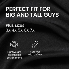 BILLIONHATS Mens Big & Tall Cotton T-Shirts 3 Pack Plus Size Assorted Colors