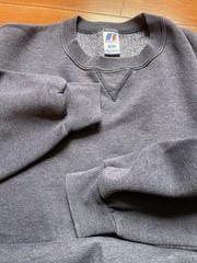VTG Russell Athletic Sz Large Blue Purple Blank Sweatshirt Dri-Power Y2K Mexico