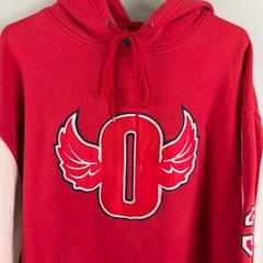 Y2K Outkast Clothing Sweatshirt Hoodie Red White Rap Hip Hop Mens Sz XL Logo