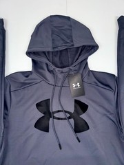Under Armour Fleece Big Logo Hoodie Mens Gray 1379743 Pick Size NWT $60
