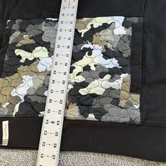 Triple Five Soul Camo Hoodie Mens XXL Black Quilted Patches Skater Style Army