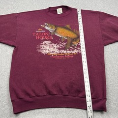 VTG Tackle Fishing Sweatshirt Men’s XL Maroon Tungsten Talon Hooks USA Made Crew