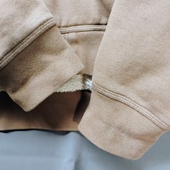 LL Bean Katahdin Iron Works Hoodie Mens Large Brown Sherpa Lined Full Zip Jacket