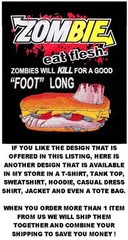 ZOMBIE SUB EAT FLESH WALKING DEAD JED KILL VOODOO SKULL SWEATSHIRT 21