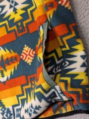Dravus Fleece Hoodie Size Large Southwestern Aztec 1/4 Snap Jacket Colorful
