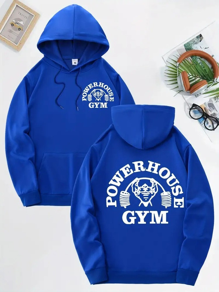 Powerhous Gym Mens Hoodie Hooded Fleece Joggers Jogging Muscle Fitness Jumper