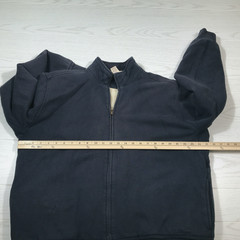 LL Bean Katahdin Iron Works Sherpa Lined Jacket Men L Blue Pockets Full Zip Dad