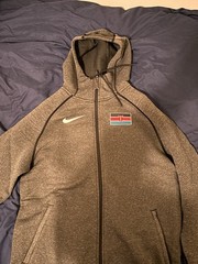 New Nike Kenya Hoodie Men’s Full Zip Fleece Hoodie Team Tech Dark Gray Size (M)
