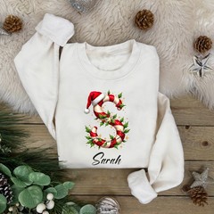 Personalised Alphabet CANDY CANE Family Christmas Jumper | Xmas Sweatshirt