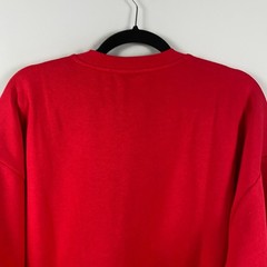 Adidas Essentials 3 Stripe Sweatshirt Size XL Red Crew Neck Pullover