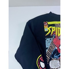 Marvel Spider-Man Crewneck Sweatshirt Black Embroidered Graphic Medium