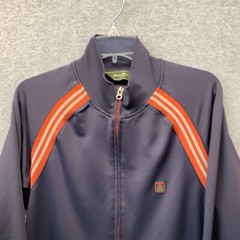 Eddie Bauer Sweatshirt Adult Small Blue Zip Up Sweater Mens Polyester Spandex