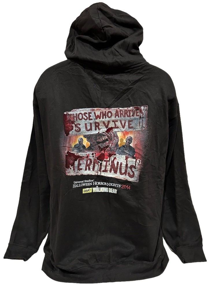 Universal Studios Halloween Horror Nights 2014 Walking Dead Hoodie Full Zip XL
