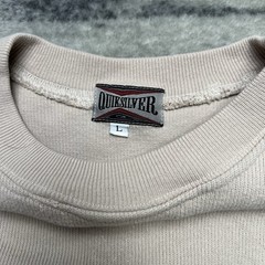 Vintage 90s Quicksilver Crewneck Long Sleeve Pullover Surfer Size Large Beige
