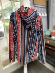 Multicolor Hippie Hoodie Mexican Baja Unisex (T)