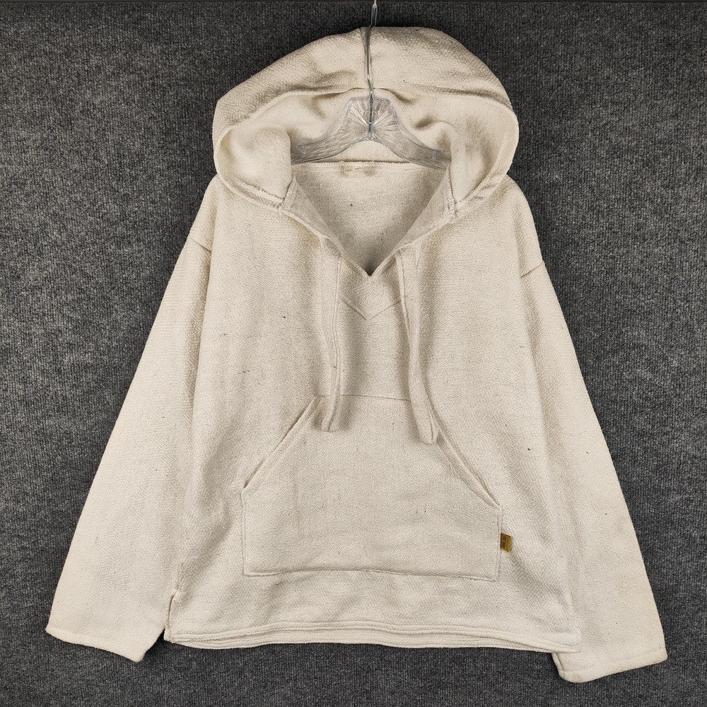 Molina Hoodie Mens Large White Baja Pullover Kangaroo Pocket Sweatshirt