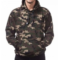 PRO Club Heavyweight Pullover Hoodie/ Green Camo/ Size Large