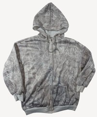 Shein Gray Camo Full-Zip Hoodie with Pockets & Drawstring Hood Size L NWOT