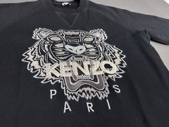 Kenzo Paris Tiger Sweatshirt Black Embroidered Logo Jumper Mens Medium Portugal