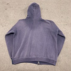 Vtg 60s Full Zip Split Pocket Faded Purple Plum Hoodie Sweatshirt Grunge True