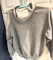 NAVY Hooded Sweatshirt Gray 1X-2X See Description No Hood Cord Free Shipping