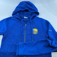 Columbia Golden State Warriors Hoodie Mens Medium Blue Full Zip NBA Fleece