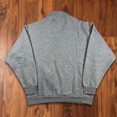 ALO Men’s Gray 1/4 Zip Mock Neck Pullover Sweatshirt Logo Size L