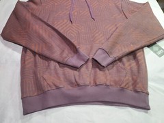 Super Massive Pullover Hoodie Medium Geometric Pattern Jacket Plum Orange