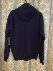 US Polo Assn Striped Navy Blue Pullover Hoodie Fleece Men’s Size S Cotton Blend