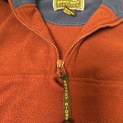 Roundy Ridge Clothing Men’s M Burgundy Blue 1/4 Zip Fleece Logo Sweatshirt