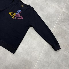 Vivienne Westwood Anglomania Big Logo Men Black Sweatshirt Size M