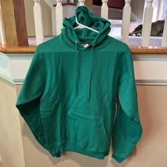 Mens XL Hoodie Fleece Kelly Green (Super Soft) Pullover Sweatshirt Fleece.”NEW”