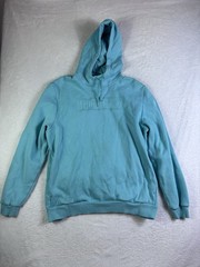 Puma Embroidered Print Logo Performance Hoodie Mens Large Aqua Blue XXL