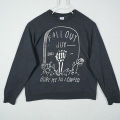 Fall Out Boy Grave Crewneck Sweatshirt Bury Me Til I Confess Black Size L