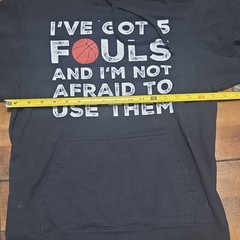 Mens Basketball Hoodie S Black I’ve Got 5 Fouls Hooper