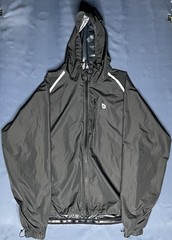 Baleaf Men 100% Polyester Long Sleeve Zip Up Hoodie Black Size 3XL Made In China
