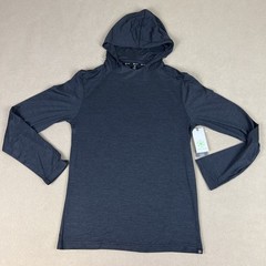 Gaiam Everyday Basic Hoodie, Black Slim Fit Long Sleeve T-Shirt. Men’s Sz S