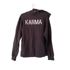 Black Hoodie Medium Karma – Funny Sarcastic Graphic Tee Unisex Hooded Sweatshirt