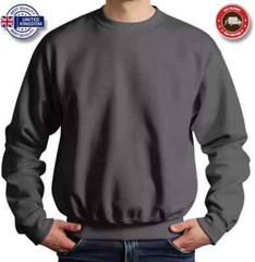 Mens Sweatshirt Heavy Blend 100% Cotton Plain Jumper Casual Very High Quality