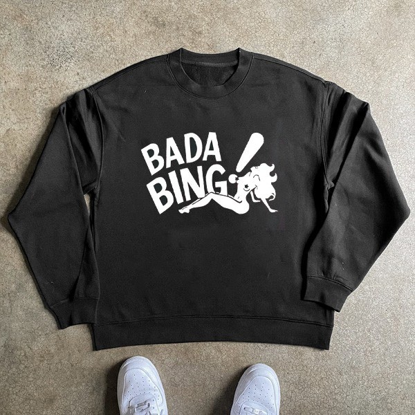 Sopranos “Bada Bing!” RETRO UNISEX CREWNECK SWEATER S-5XL