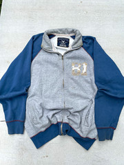 Company 81 Men’s XL Colorblock Full Zip Fleece Sweatshirt Mock Neck Logo