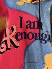 I Am Kenough Barbie Movie Hoodie Mattel Size L Pullover Tie Dye