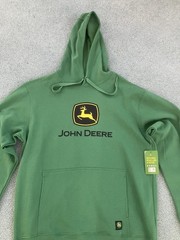 NWT Men’s John Deere Core Graphic Logo Green Hoodie Size L
