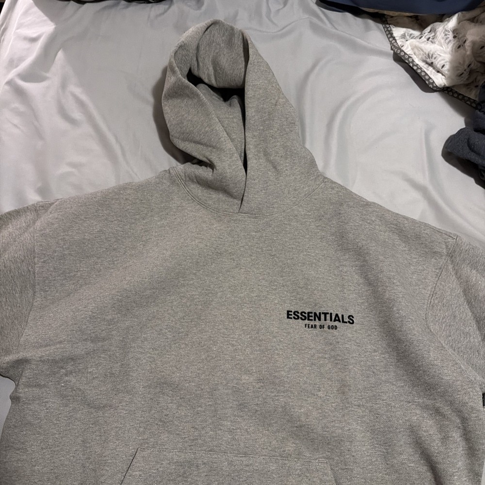 Fear of God Essentials Hoodie Dark Oatmeal Size Large (SS22)