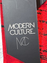 Modern Culture Size Large Red Long Sleeve Hoodie With Black Stripe
