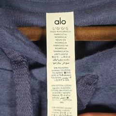 Alo Yoga Mens Triumph Restore Hoodie Navy Blue Large M3243R Oversized Pullover