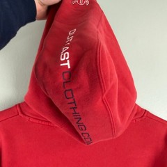 Y2K Outkast Clothing Sweatshirt Hoodie Red White Rap Hip Hop Mens Sz XL Logo